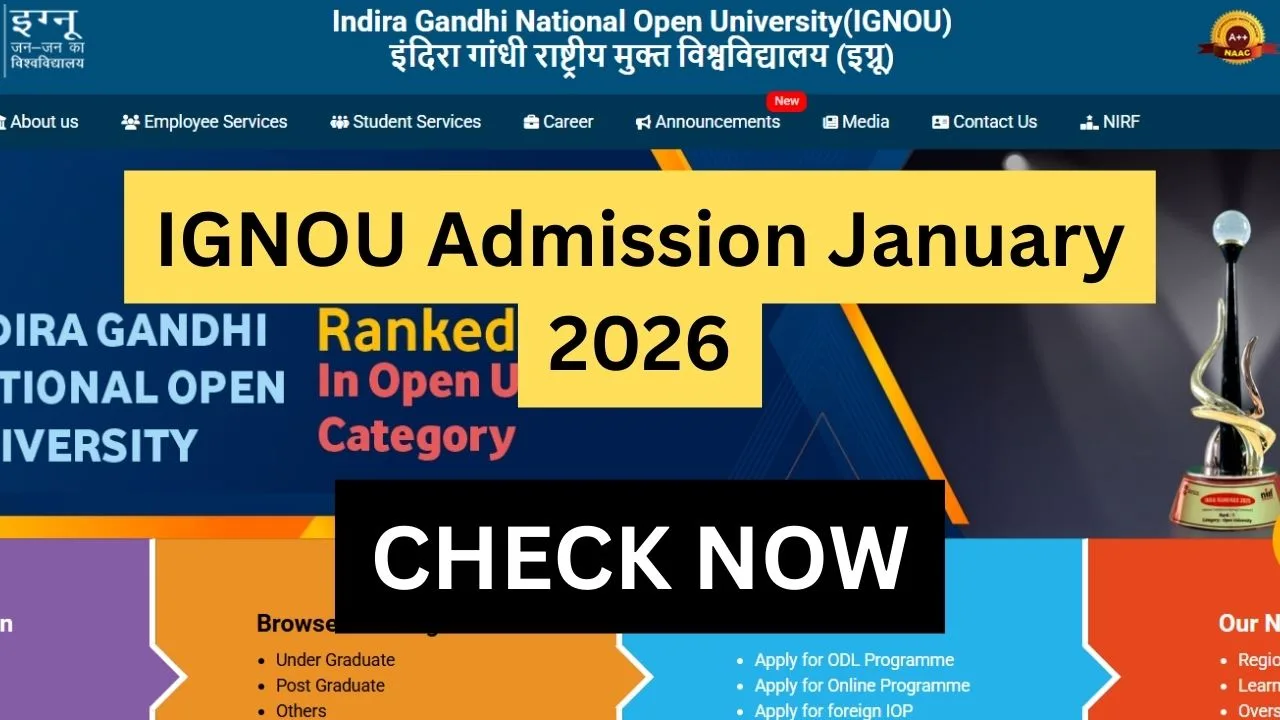 IGNOU Admission January 2026
