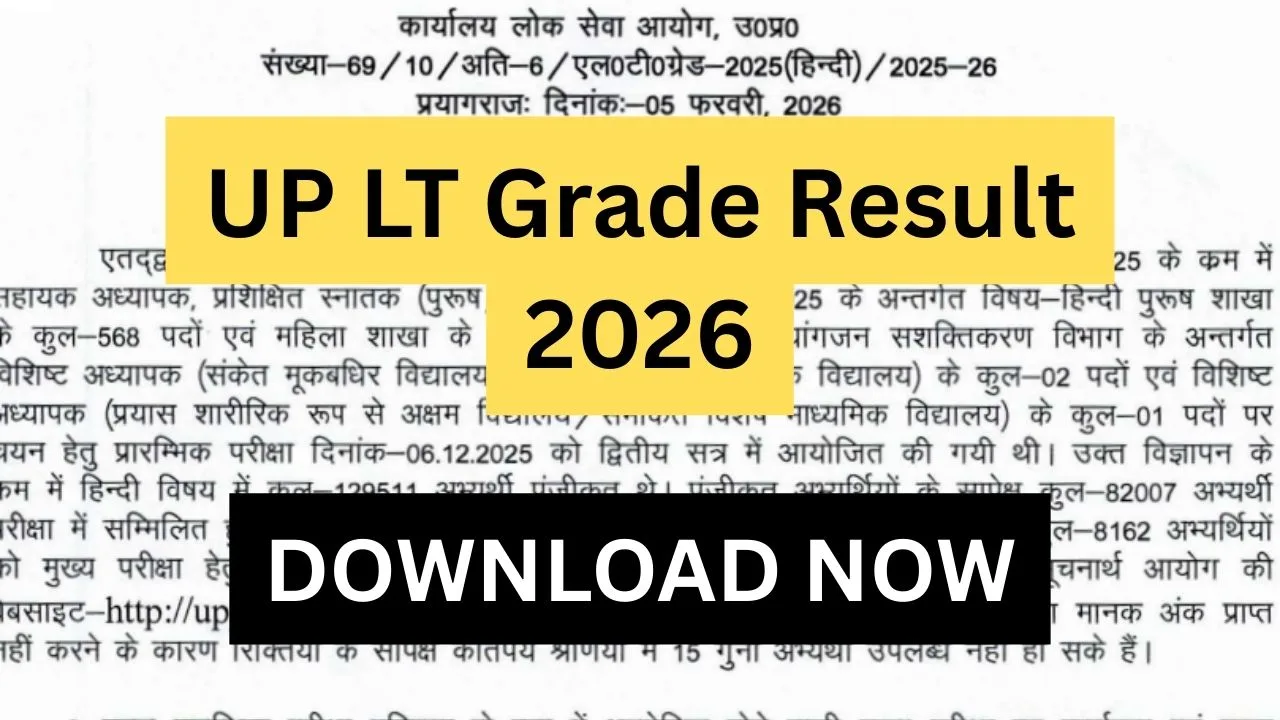 UP LT Grade Result 2026